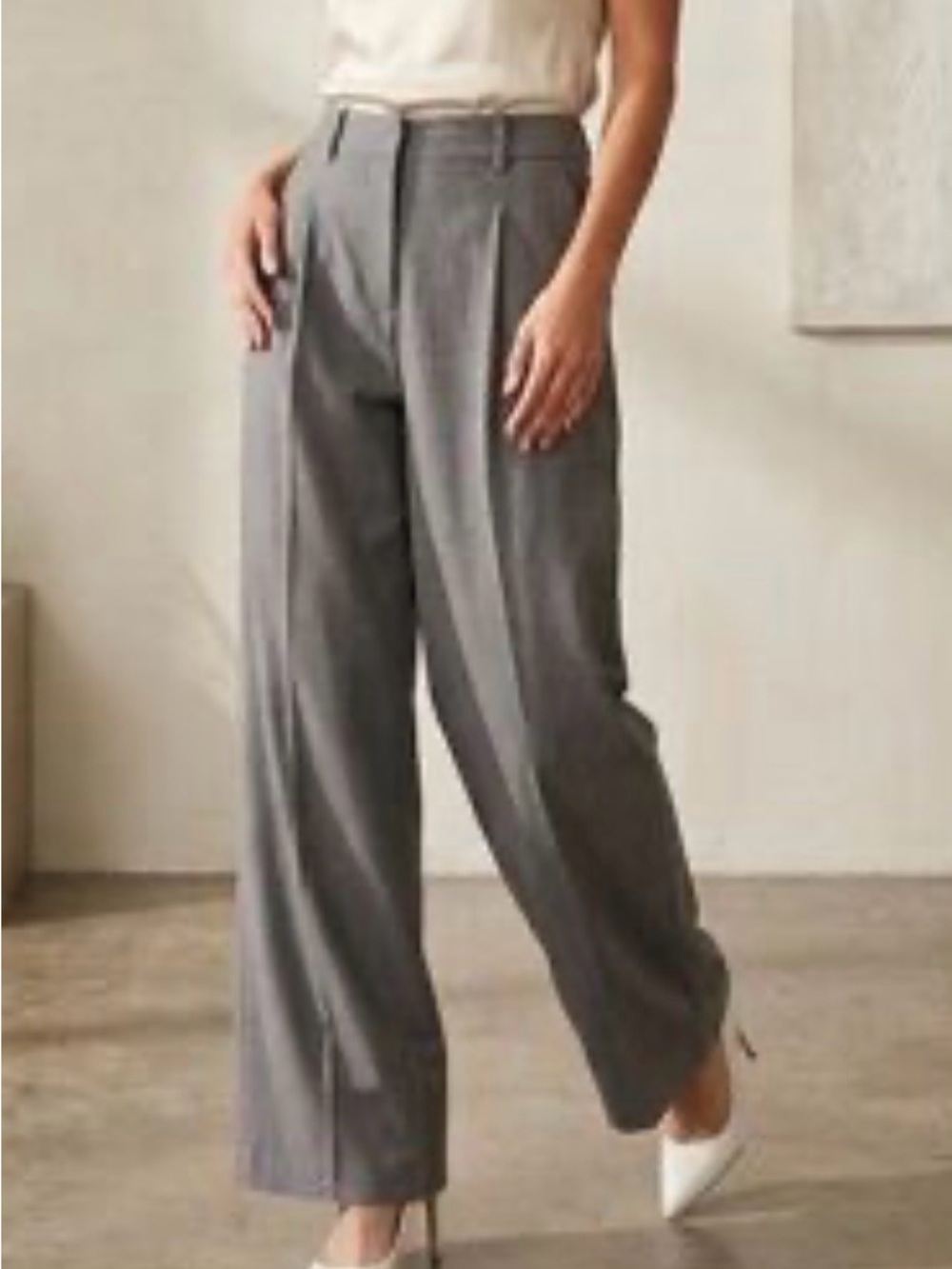 House of Harlow 1960 Gray Pleated Trousers